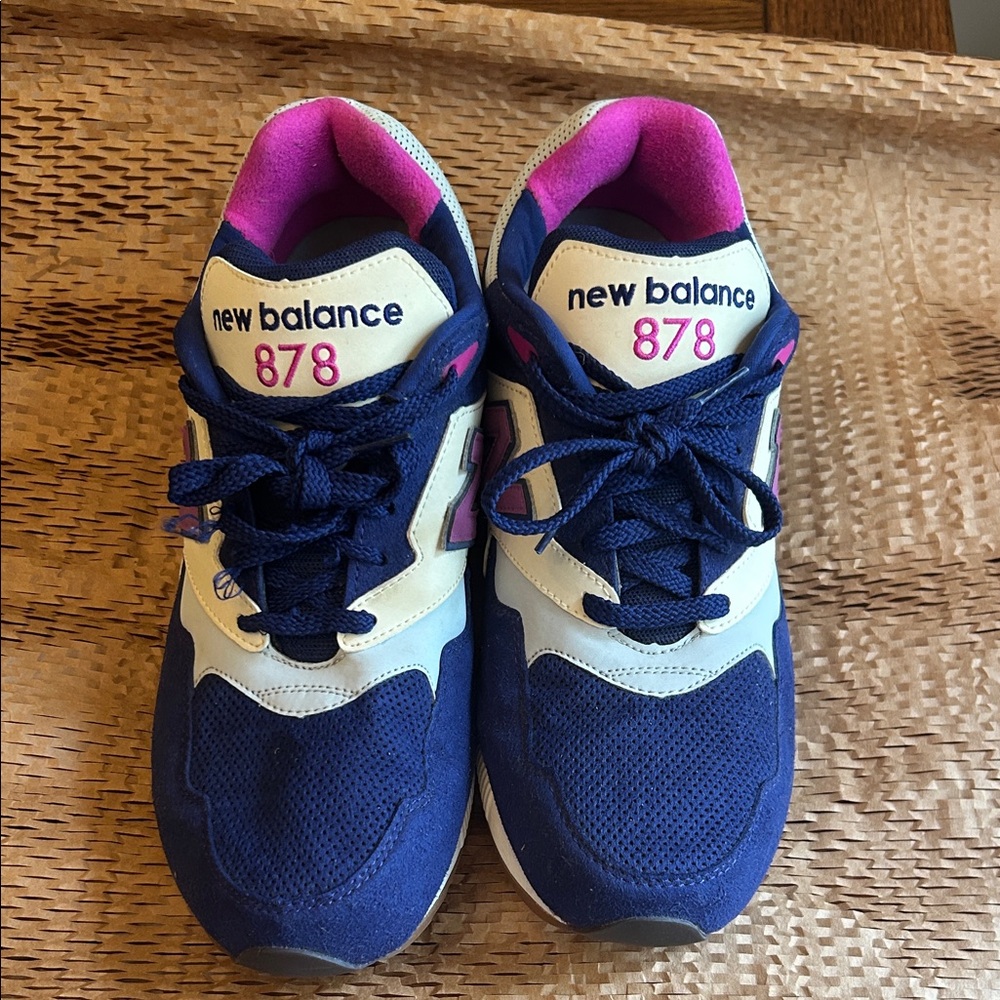 New Balance 878 Navy and Pink Sneakers